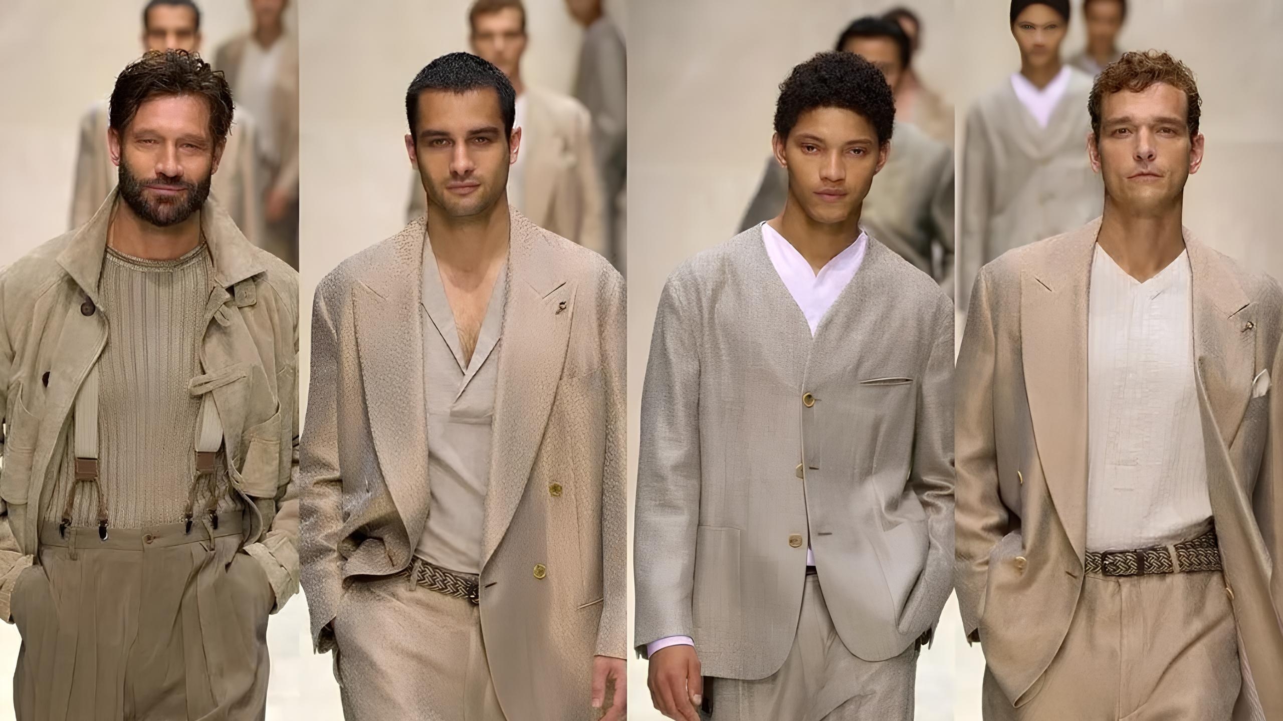 Giorgio Armani lança coleção masculina no Milano Fashion Week