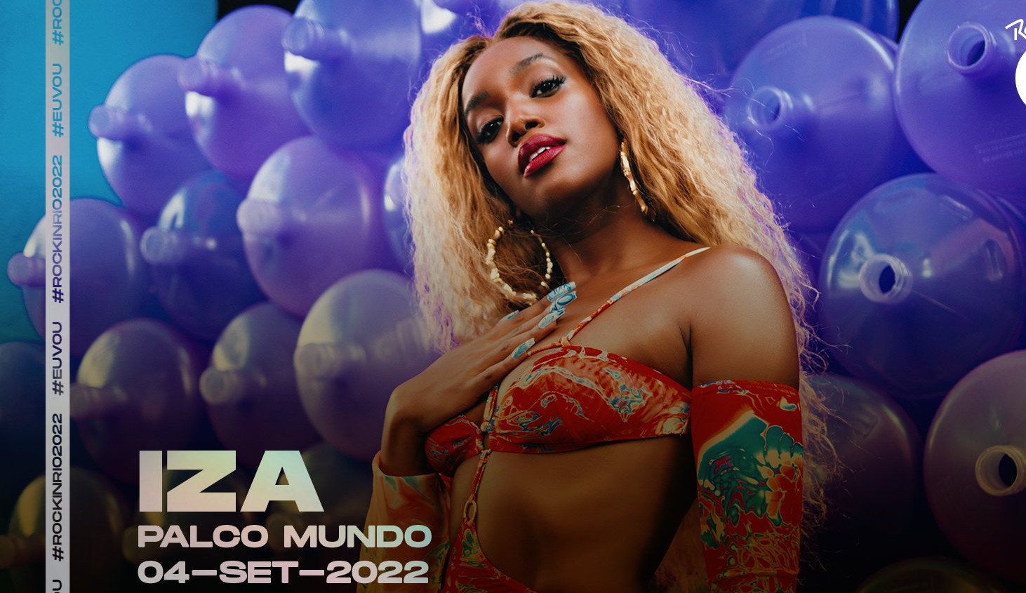 IZA, confirmada no Palco Mundo do Rock in Rio 2022, já curtiu o festival da plateia Lorena Bueri