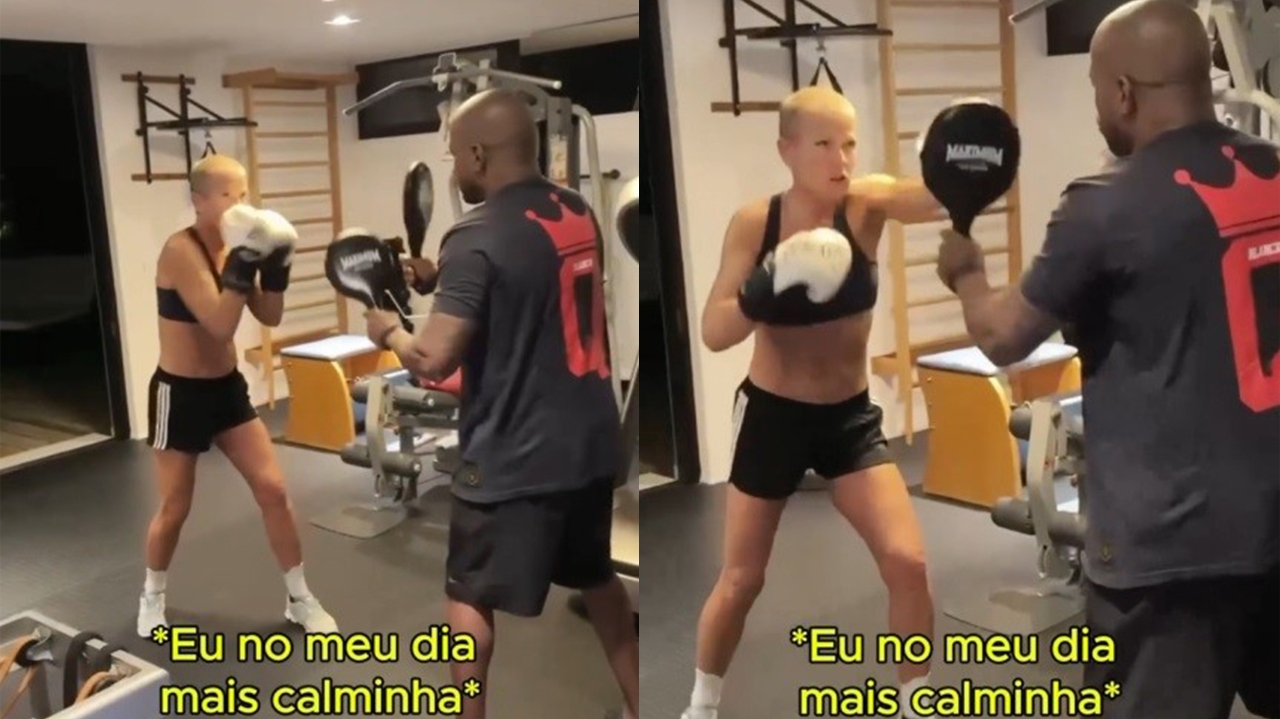 Xuxa Meneghel compartilha vídeo treinando boxe nas redes sociais Lorena Bueri