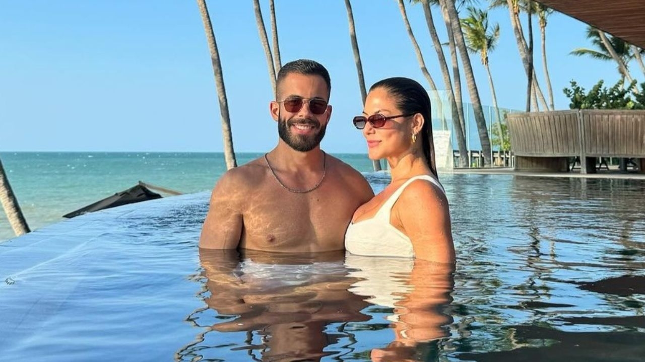 Mari Gonzalez e Pipo Marques aproveitam folga em resort paradisíaco Lorena Bueri