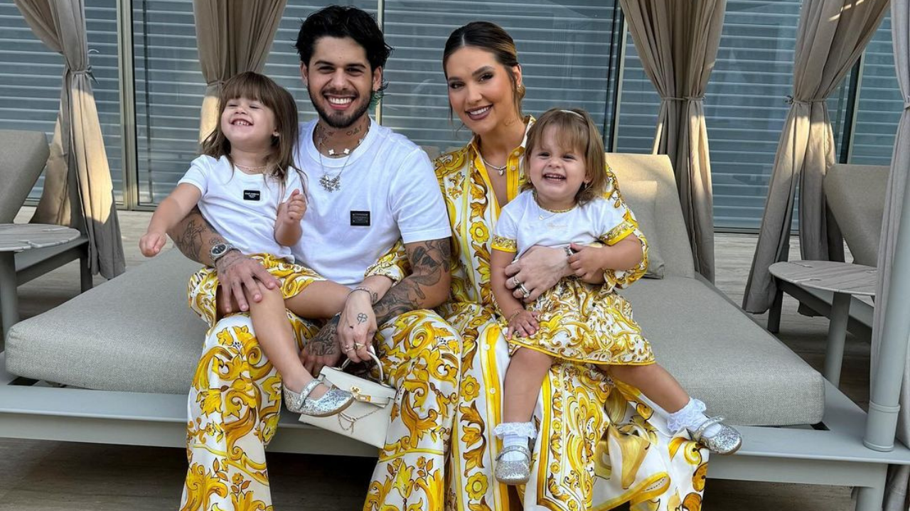 Virginia Fonseca, Zé Felipe e filhas chamam a atenção com looks combinados Lorena Bueri