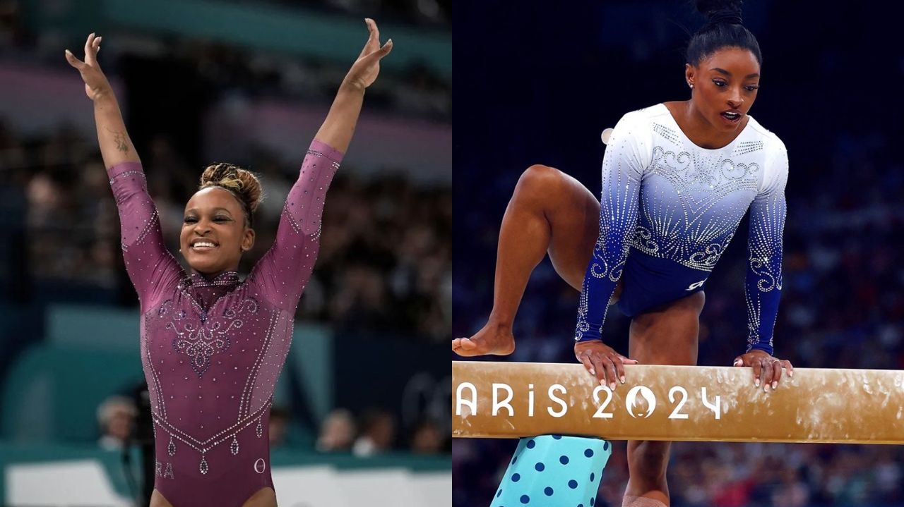 Rebeca Andrade e Simone Biles ficam de fora do pódio da trave Lorena Bueri