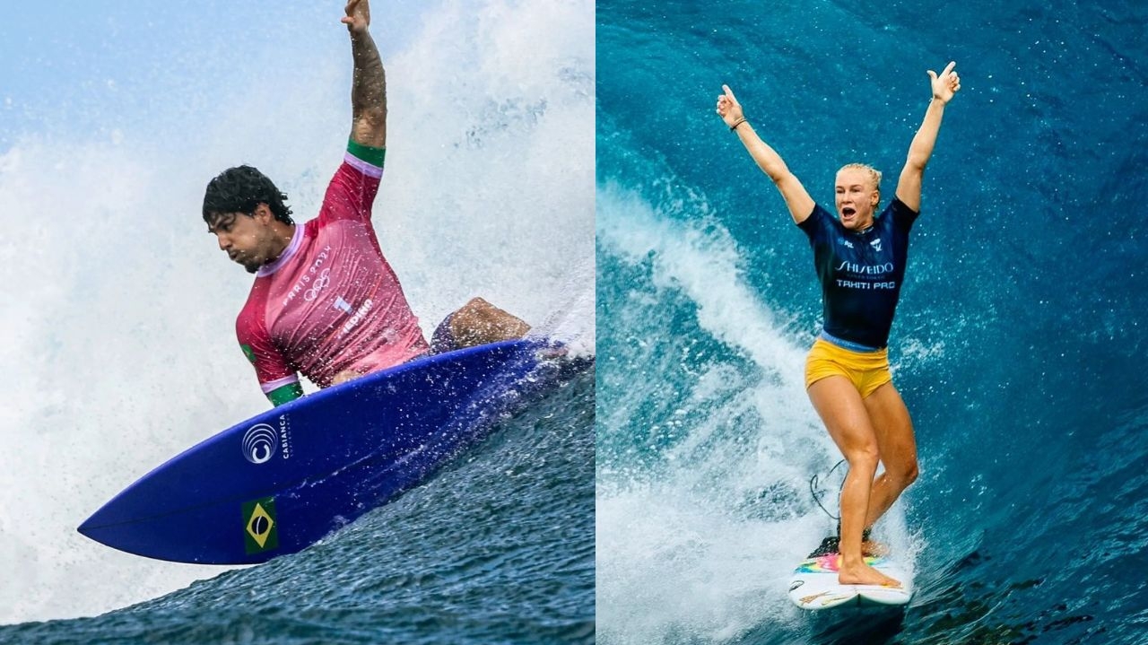 Paris 2024: Gabriel Medina é eliminado e Tati Weston-Webb avança Lorena Bueri