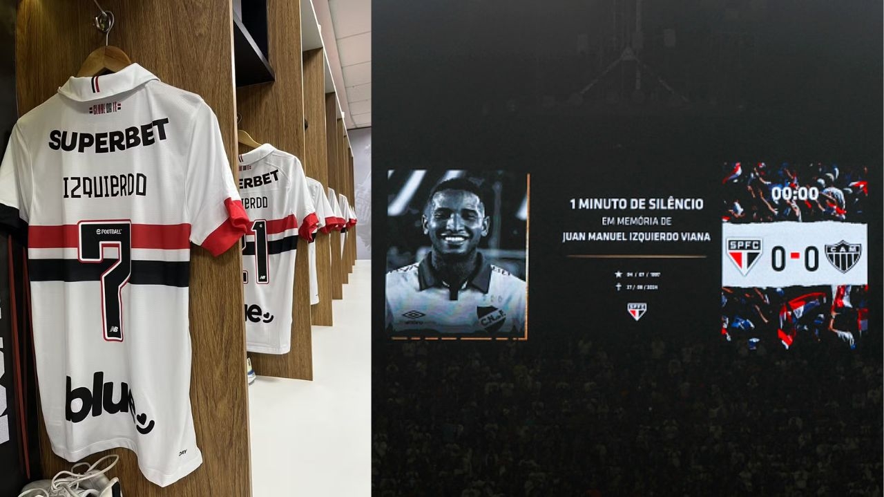 São Paulo presta homenagem a Juan Izquierdo em partida contra o Atlético-MG Lorena Bueri