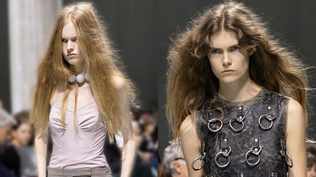 MFW: cabelo com frizz é protagonista do desfile das grifes Prada e Fendi Lorena Bueri