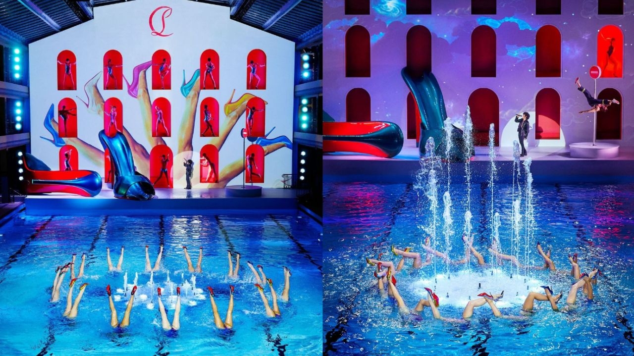 Louboutin faz apresentação na Piscine Molitor para a Paris Fashion Week Lorena Bueri