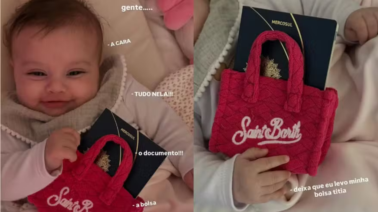 Helena, filha caçula de Neymar, ganha seu primeiro passaporte aos três meses de vida Lorena Bueri