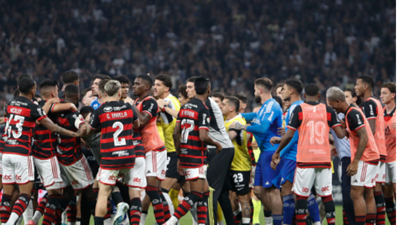 STJD condena Yuri e Alcaraz por causa de agressões em jogo entre Corinthians e Flamengo Lorena Bueri