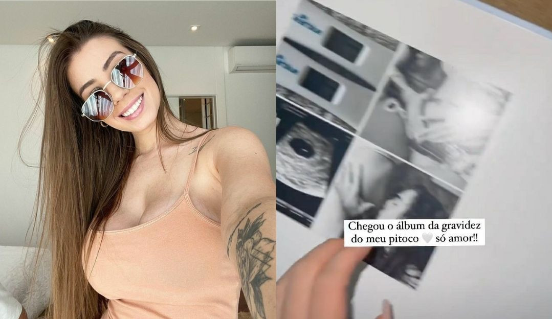 Dia de saudade: Maria Lina mostra álbum da gravidez  Lorena Bueri