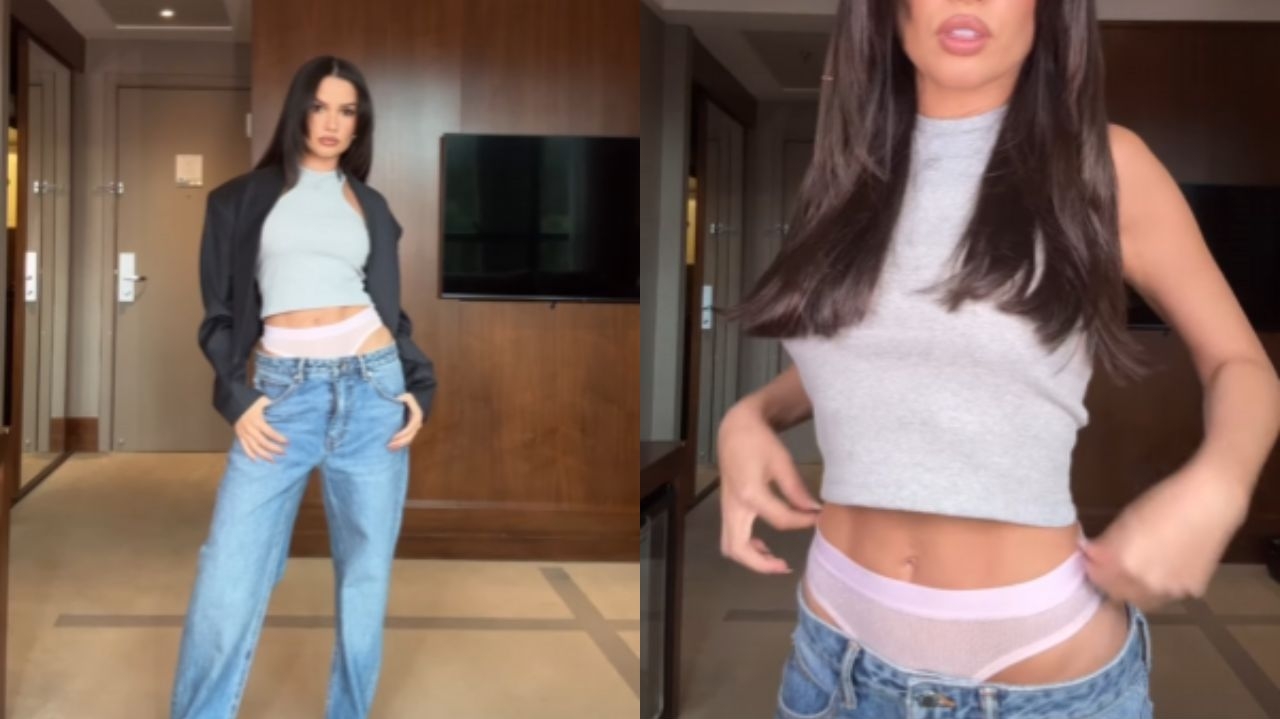 Juliette posta vídeo no seu Instagram com a nova tendência: calcinha para fora da calça Lorena Bueri