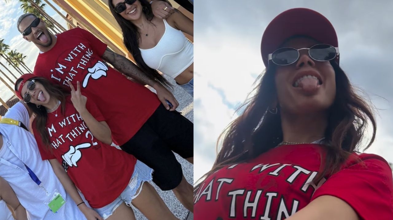 Em viagem por Orlando, Anitta e Vinicius Souza passeiam com camisetas combinando Lorena Bueri