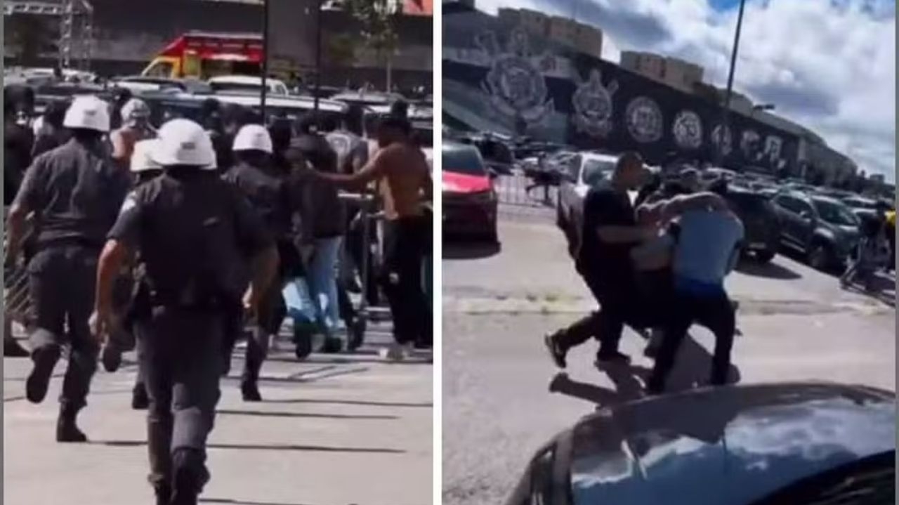 Torcedores do Corinthians confrontam a Polícia Militar, oito são presos  Lorena Bueri