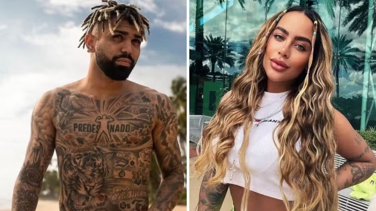 Gabigol é visto saindo de uma festa de Reveillon com uma modelo  Lorena Bueri