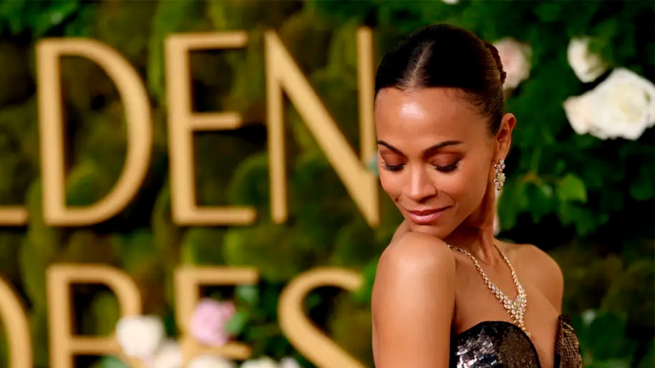 Globo de Ouro: Zoe Saldana vence a categoria Melhor Atriz Coadjuvante Lorena Bueri