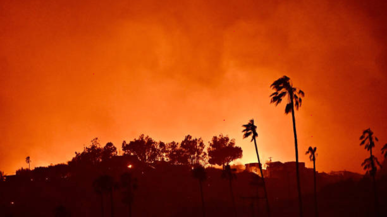 Edifícios em Los Angeles são afetados por incêndios florestais Lorena Bueri