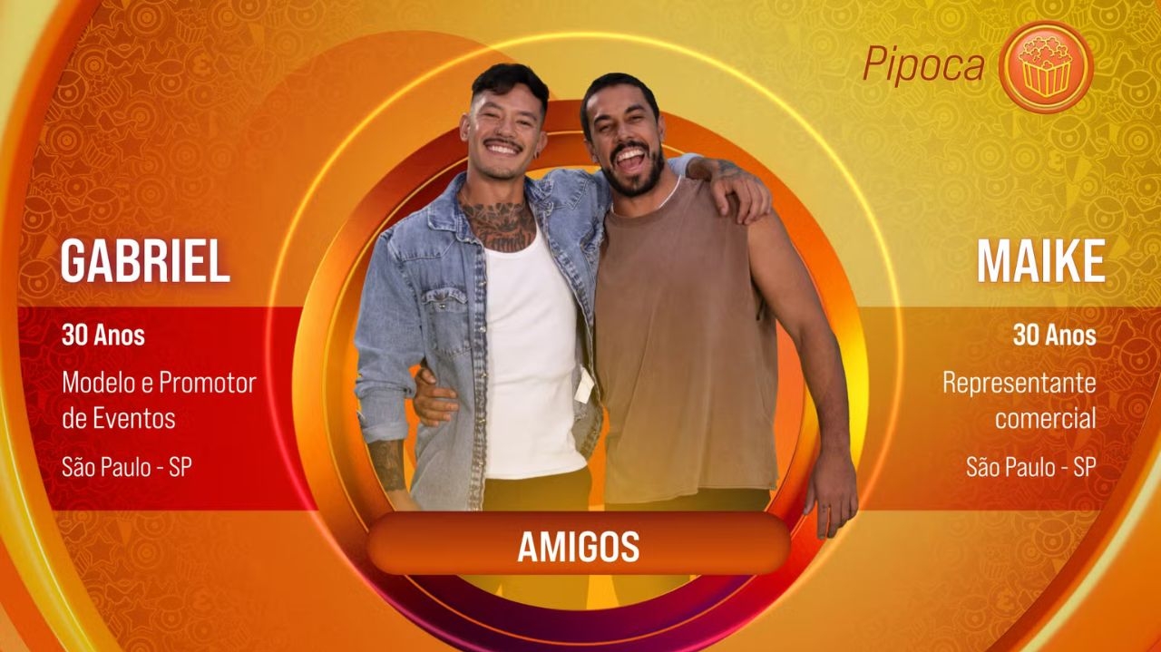 BBB 25: Maike e Gabriel são a décima dupla a ser anunciada no programa Lorena Bueri