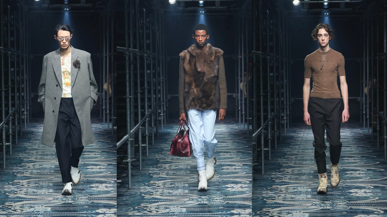 Milão 2025: Inspirada no instinto humano, Prada apresenta coleção de outono-inverno masculina Lorena Bueri