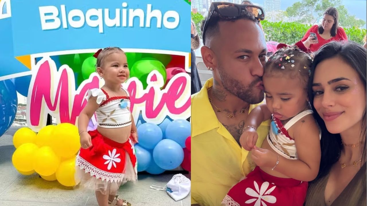 Neymar e Bruna Biancardi celebram o carnaval com o 'Bloquinho da Mavie Lorena Bueri