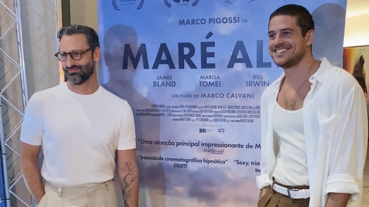 Marco Pigossi e Marco Calvani realizam pré estreia de ‘Maré Alta’ no Rio de Janeiro  Lorena Bueri