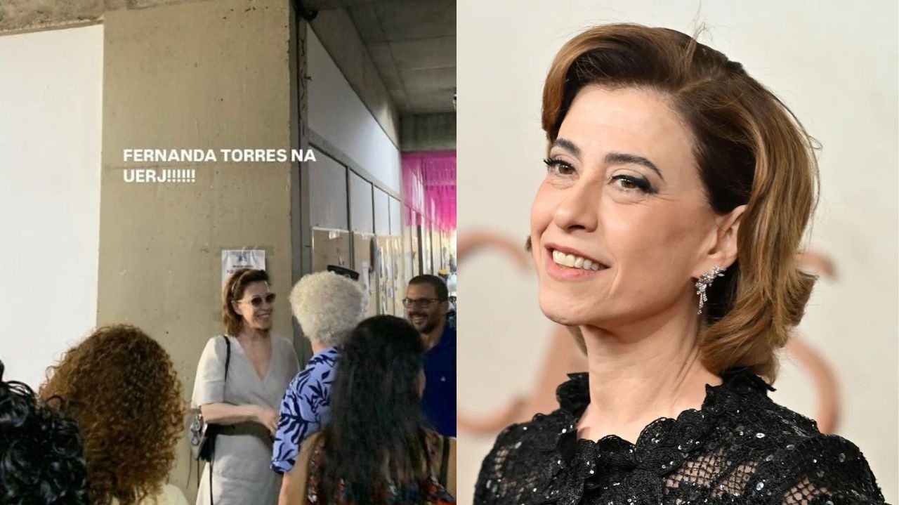 Fernanda Torres causa euforia em estudantes e redes sociais em sua presença pela UERJ Lorena Bueri