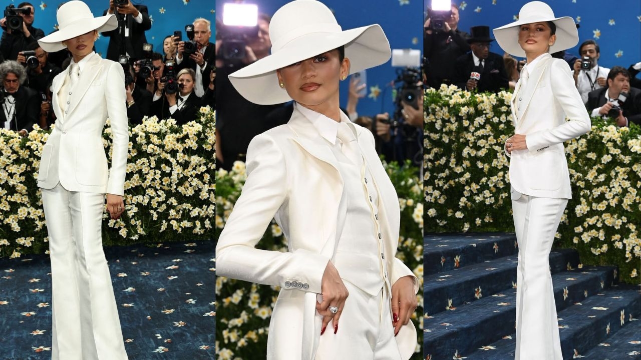 Met Gala 2025: Zendaya aposta na alfaiataria com look ‘all white’ inspirado nos anos 70 Lorena Bueri
