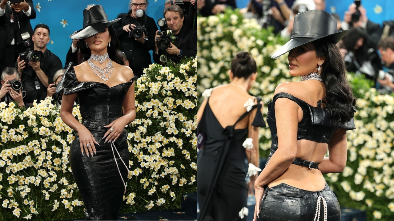 Met Gala 2025: Kim Kardashian brilha com look Chrome Hearts Lorena Bueri