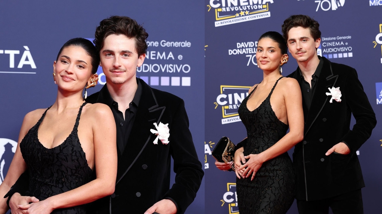 Kylie Jenner e Timothée Chalamet brilham juntos no tapete vermelho com looks combinados Lorena Bueri