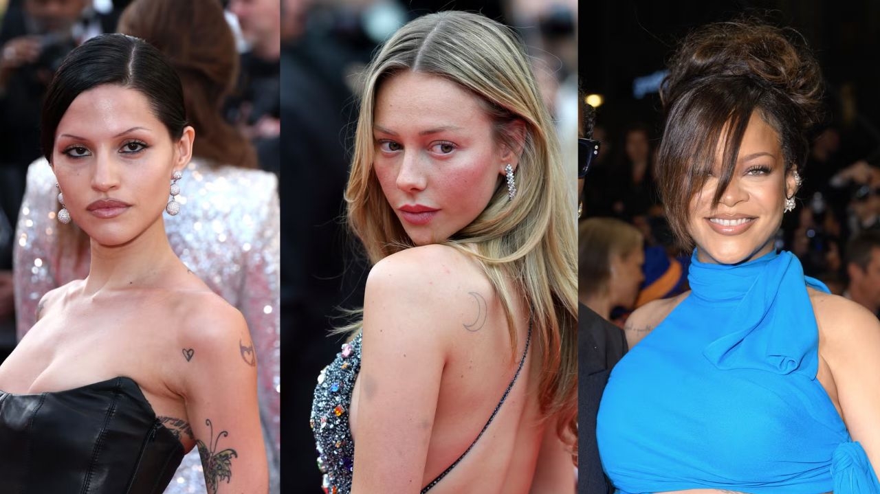 Sobrancelhas finas são destaque no tapete vermelho do Festival de Cinema de Cannes 2025 Lorena Bueri