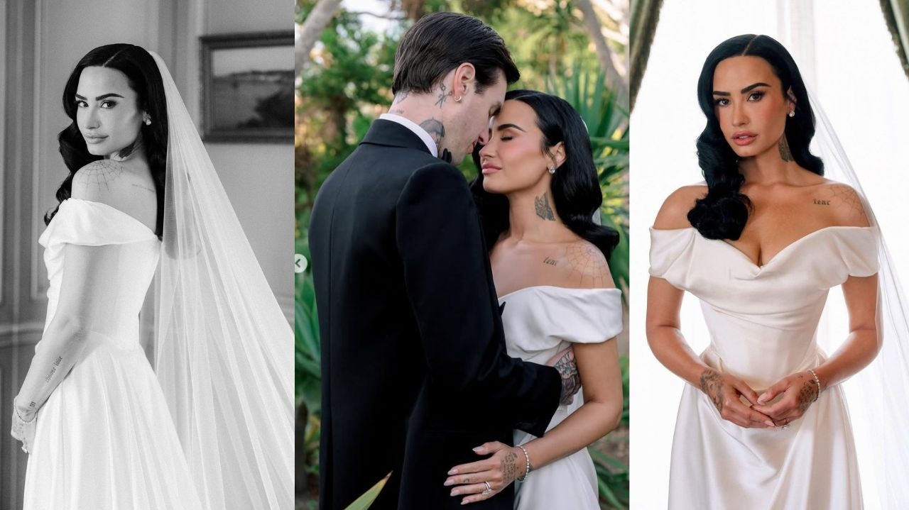 Demi Lovato aposta em maquiagem iluminada e penteado atemporal em seu casamento Lorena Bueri