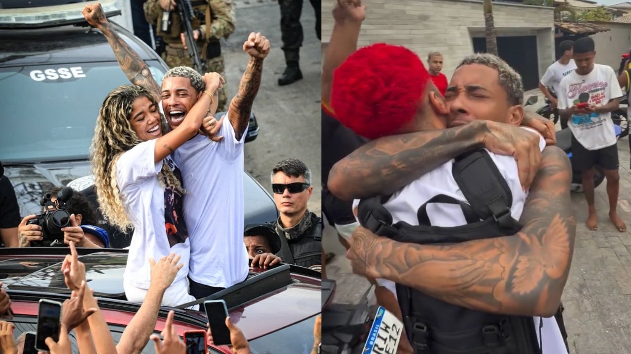 Saída de MC Poze do presídio é marcada por celebração e protesto Lorena Bueri