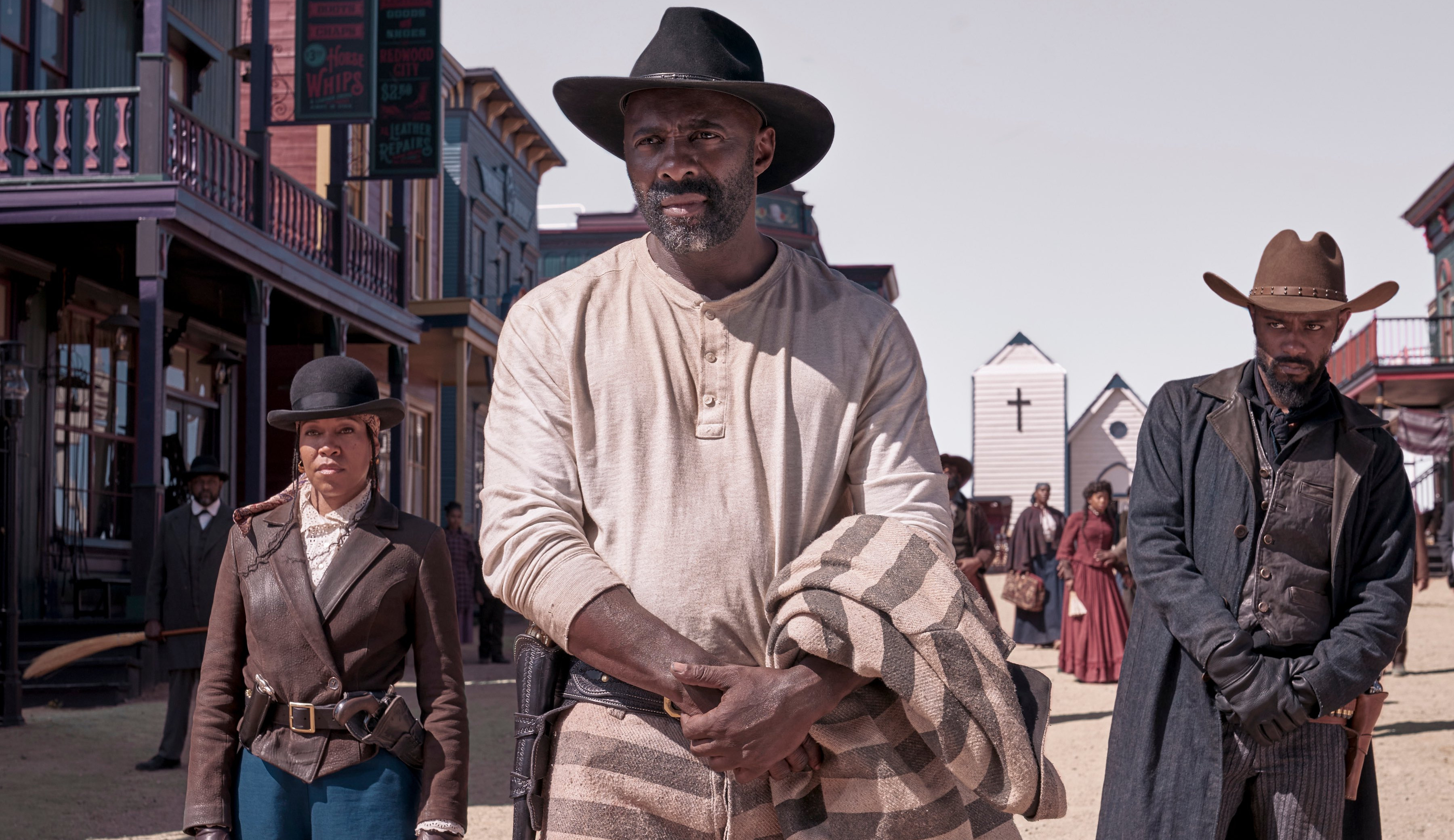Trailer inédito do novo faroeste da Netflix 'Vingança & Castigo', com Idris Elba, Regina King e Jonathan Majors Lorena Bueri