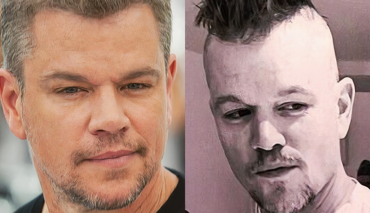 Matt Damon aparece com corte moicano e diz: 'projeto artístico das filhas'