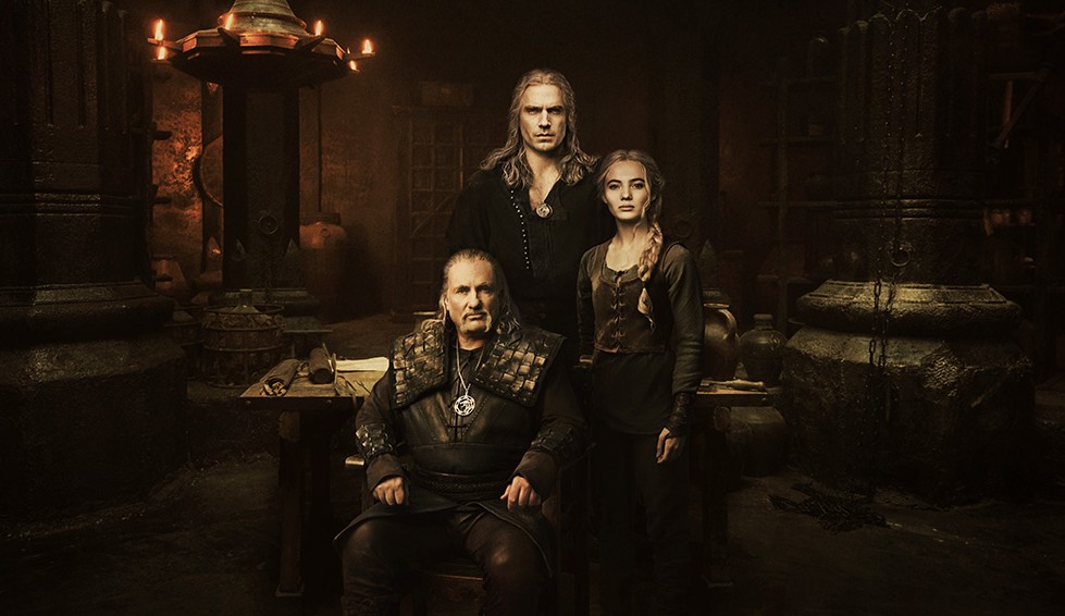 Imagem promocional de “/The Witcher”/ mostra personagens em foto de família