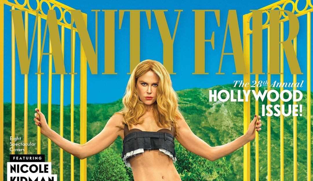Nicole Kidman, de 54 anos, causa polêmica ao posar em capa de revista com roupa de colegial