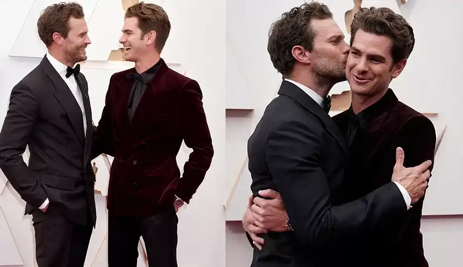 Jamie Dorman e Andrew Garfield chamam atenção no tapete vermelho do Oscar 2022