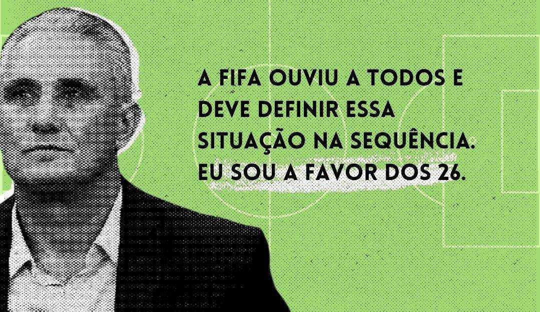 Seleções poderão chamar 26 jogadores para a Copa do Mundo