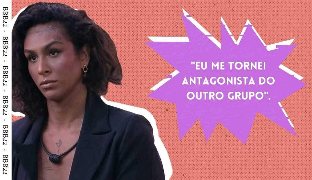 BBB22: Linn fala sobre jogo: “/Me tornei antagonista do outro grupo”/