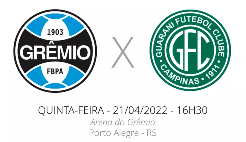 Grêmio e Guarani se enfrentam nesta quinta pela Série B do Brasileirão