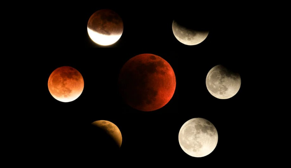 Confira os impressionantes registros do eclipse total da Lua 2022