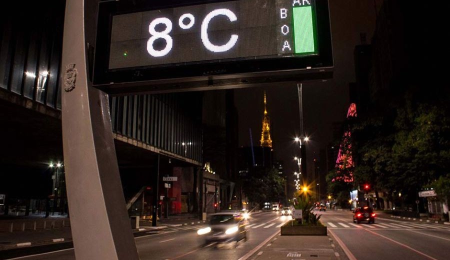 Frente fria avança e derruba temperaturas no Sudeste e Sul do Brasil