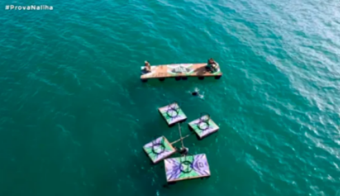 Prova no “Ilha Record” coloca competidores em alto-mar