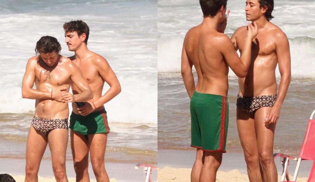 Jesuíta Barbosa aproveita dia de sol em praia do Rio com o affair Cícero Iberio