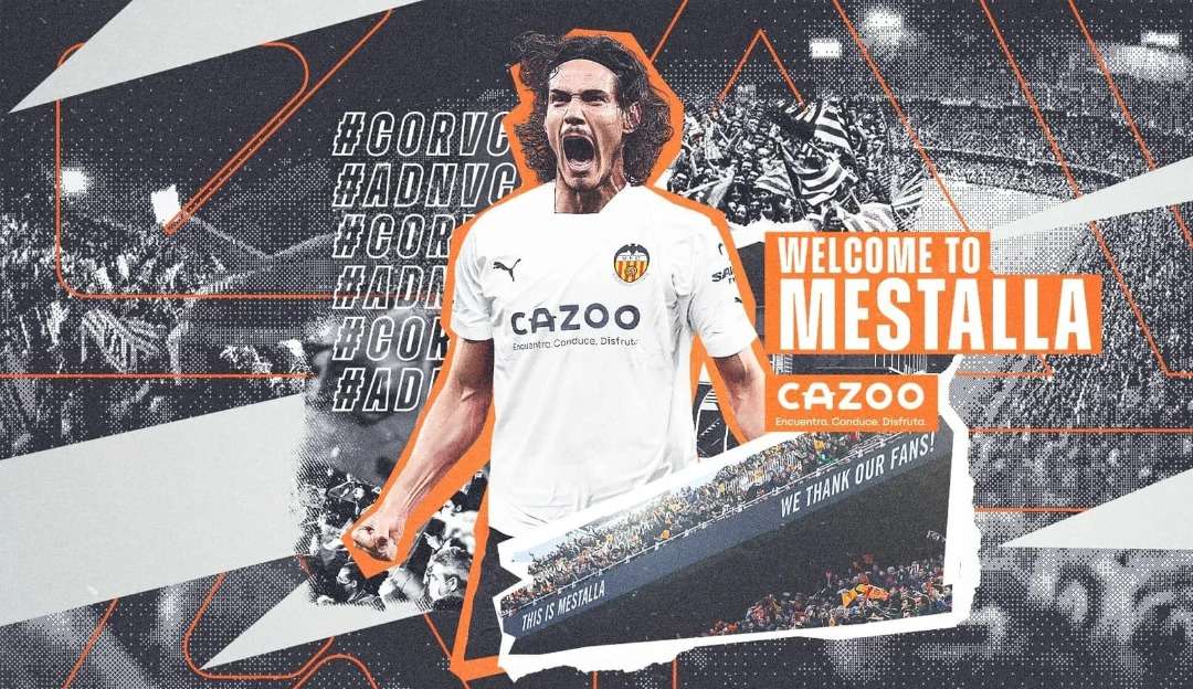 Valencia anuncia oficialmente a contratação de Cavani