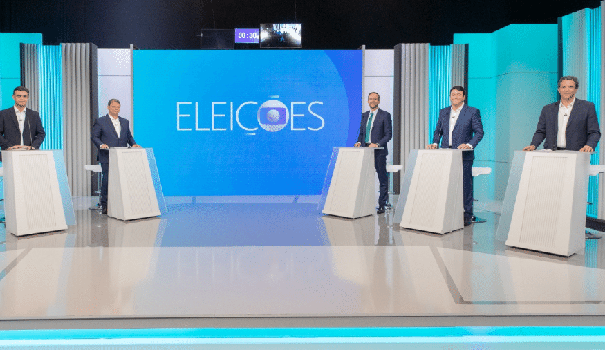Debate Governo SP: Haddad e Tarcísio entram em jogo de indiretas e Rodrigo Garcia é “alvo”