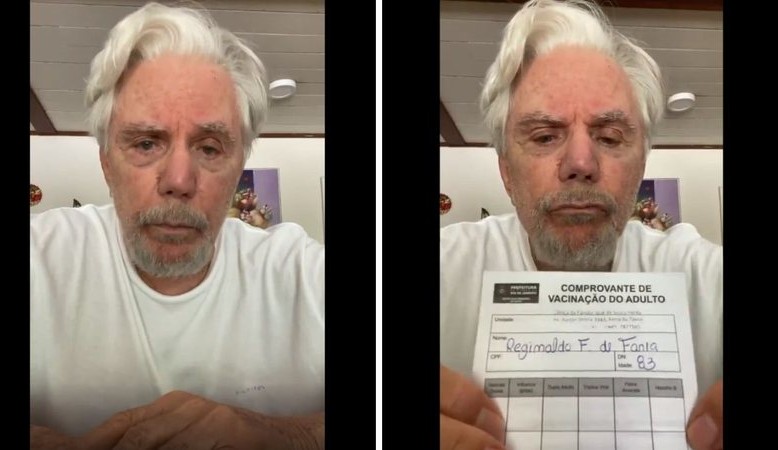 Reginaldo Faria comprova que foi vacinado e desmente o corte na nova novela