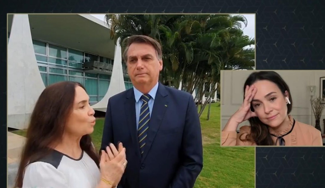 Em entrevista a Bial, Gabriela Duarte assiste vídeo da mãe com Bolsonaro e comenta: “/”/Isso nos afastou bastante”/”/