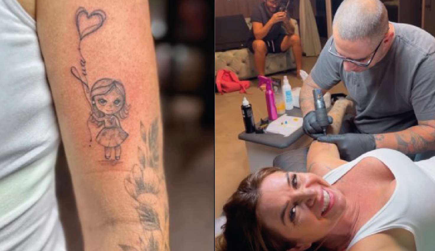 Mãe de Viih Tube segue os passos do genro e faz uma tatuagem