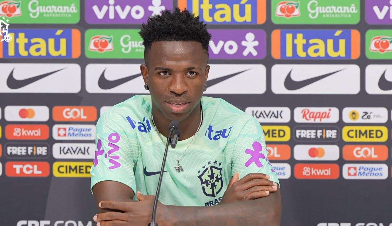 Em coletiva, Vinicius Jr fala sobre luta contra o racismo