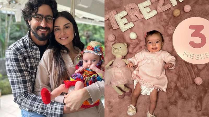 Thaila Ayala e Renato Góes comemoram mêsversário da filha, após a pequena passar por momentos delicados