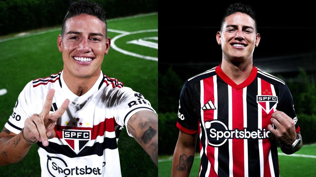 James Rodriguez desembarca no Brasil e torcedores paulistanos o recebem em ritmo de festa